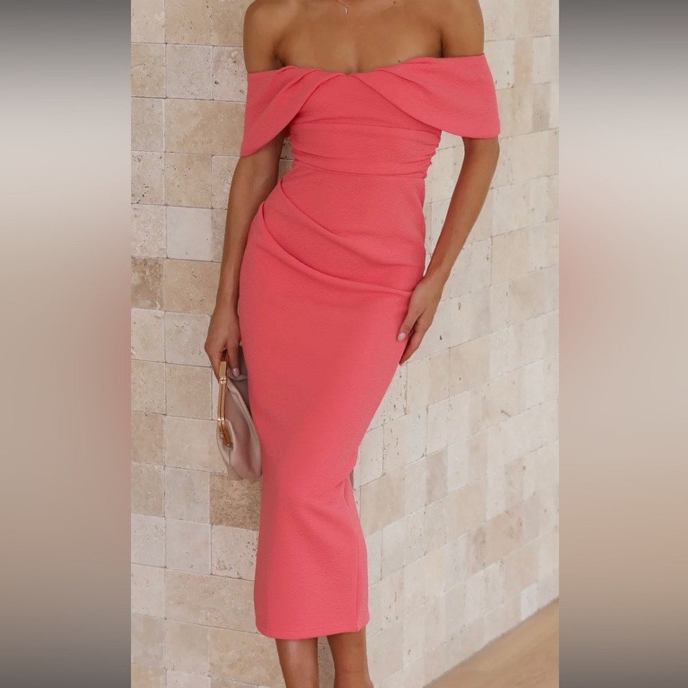 Holly Midi Dress - Watermelon
